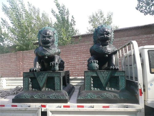 临沂铜狮子 手工制作 大型宫门铜狮子雕塑